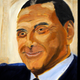 A portrait of former Italian Prime Minister Silvio Berlusconi. (AP/Benny Snyder)